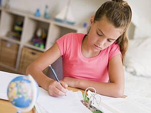 Young Girl Doing Her Homework