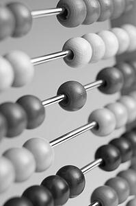 Abacus With Multi-Colored Beads
