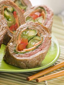 Beef and Vegetable Rolls