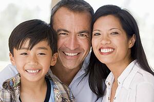Family together smiling