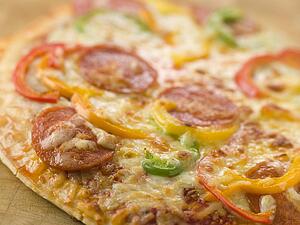 Pepperoni and Pepper Pizza