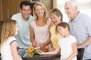 Family Preparing meal, mealtime Together 