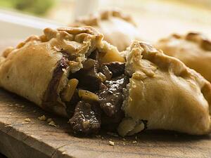 Traditional Cornish Pasty broken open