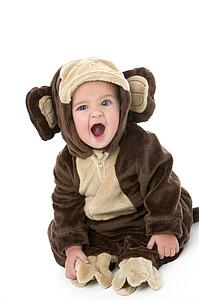 Baby in monkey costume
