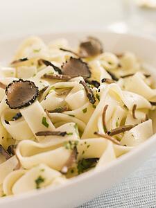 Tagaliatelli with Sliced Black Truffles