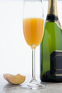 Glass of Peach Bellini