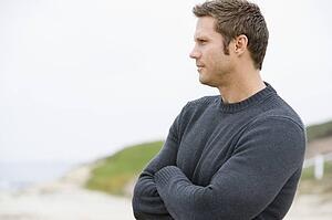 Man standing at beach