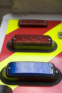 Shot of lights in a fire station (depth of field)