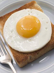 Fried Egg on White Toast