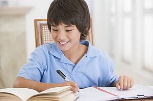 Boy Doing His Homework