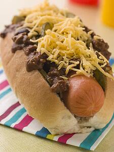 Chilli Dog in a Napkin