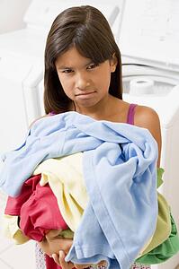 Young Girl Doing Laundry