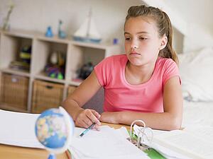 Young Girl Doing Her Homework
