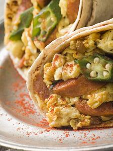 Goan Style Eggs wrapped in a Chapatti
