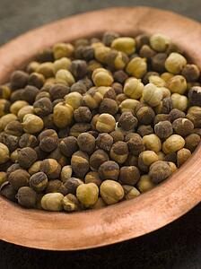 Dish of Roasted Salted Chickpeas
