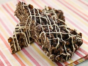 Chocolate and Fruit Rice Crisp Cake