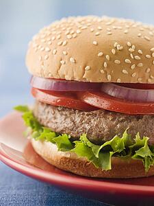 Beef Burger in a Sesame Seed Bun