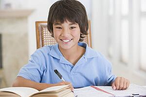 Boy Doing His Homework