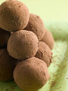 Chocolate Truffles on a plate