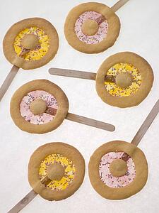 Candy and Shortbread Biscuit Lollipops