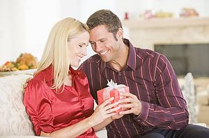 Couple Sharing Christmas Present