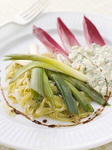 Leeks Vinaigrette with Sauce Gribiche