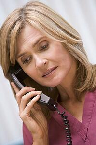 Consultant phoning client with bad news
