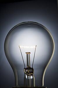 Close-Up Of Illuminated Light Bulb