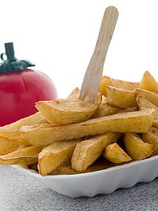 Portion Of Chips In A Polystyrene Tray
