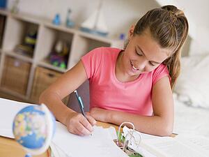 Young Girl Doing Her Homework