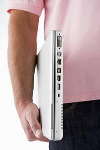 Man Holding Laptop