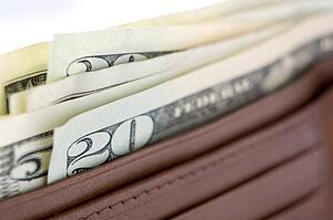 Wallet Full Of Dollar Bills