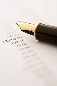 Golden Fountain Pen With Invoice