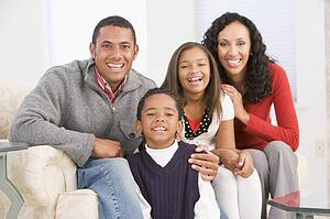 Family Portrait At Christmas