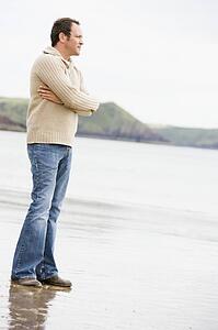 Man standing on beach