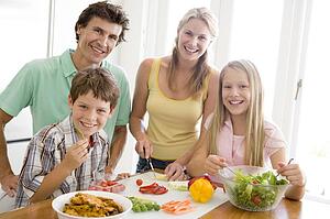 Family Preparing meal, mealtime Together 