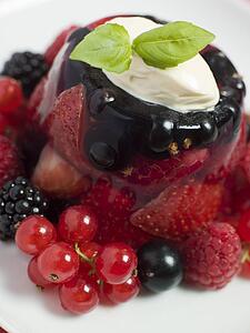Champagne Berry Jelly with Clotted Cream
