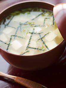 Miso Soup Cup and Wooden Spoon
