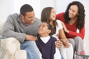 Family Portrait At Christmas