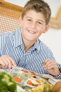Boy At Christmas Dinner
