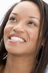 Head shot of woman smiling