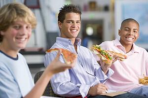 Students having lunch