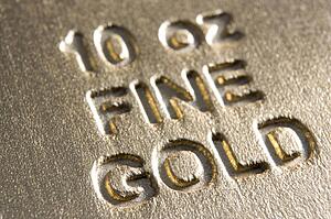 Close-Up Of Gold Bar