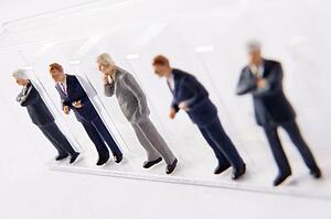 Line Of Businessmen Figurines