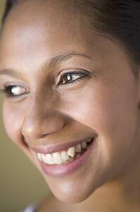 Head shot of woman smiling