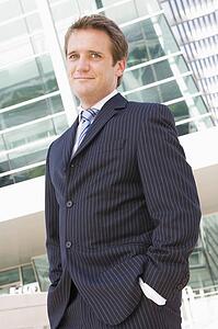 Businessman standing outdoors