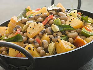 Lobia Aloo- Black Eyed Bean and Potato Curry