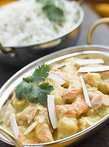Tiger Prawn Korma Restaurant Style with Basmati Rice