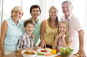 Family Preparing meal, mealtime Together 