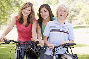 Teenagers On Bicycles 
